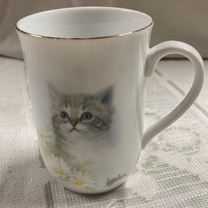 Otagiri Vintage Cute Porcelain Kitten Cup Mug By Bob Harrison Made in Japan